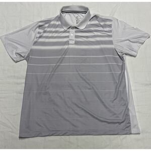 Nike polo Dri Fit Shirt Athletic cut Men’s XXL Color Gray And White